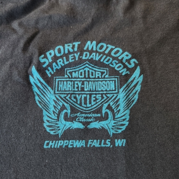 Y2K Harley Davidson Long Sleeve Graphic Top Sz 2Xl - Picture 6 of 6